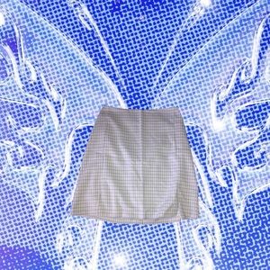 Tight plaid high waisted skirt